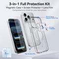 iPhone 17 Pro Max 3-i-1-beskyttelsessett - MagSafe-kompatibelt - gjennomsiktig