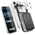 iPhone 17 Pro Max 4-i-1 MagSafe-beskyttelsessett med kortholder - svart