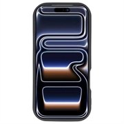 iPhone 17 Pro Max TPU-deksel med sommerfugltrykk - Lilla / svart