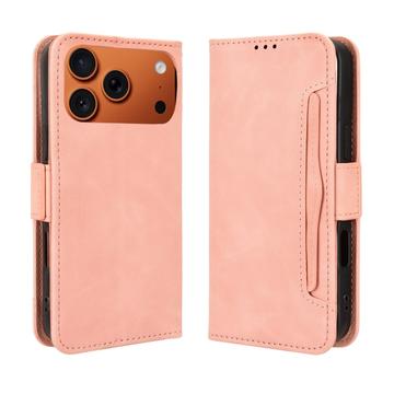 iPhone 17 Pro Max Kortholder Lommebokveske - Rosa