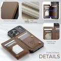 iPhone 17 Pro Max Caseme C22-etui RFID-kortlommebok - brun