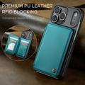 iPhone 17 Pro Max Caseme C22-etui RFID-kortlommebok - grønn