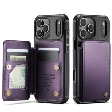 iPhone 17 Pro Max Caseme C22-etui RFID-kortlommebok - lilla