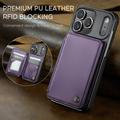 iPhone 17 Pro Max Caseme C22-etui RFID-kortlommebok - lilla