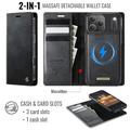 iPhone 17 Pro Max Caseme C49 2-i-1 avtakbar lommebokveske - MagSafe-kompatibel, RFID - Svart