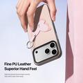 iPhone 17 Pro Max Dux Ducis Luvy-deksel med fingerring/håndstropp - Lys rosa / sommerfugl