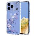 iPhone 17 Pro Max TPU-deksel med blomstermønster - Lilla