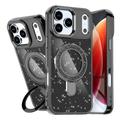 iPhone 17 Pro Max Glitter Hybrid-deksel med kickstand - MagSafe-kompatibel