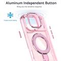 iPhone 17 Pro Max Glitter Hybrid-deksel med kickstand - MagSafe-kompatibel - Rosa
