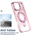 iPhone 17 Pro Max Glitter Hybrid-deksel med kickstand - MagSafe-kompatibel - Rosa