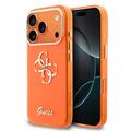 iPhone 17 Pro Max Guess IML 4G Script Metal Logo-deksel - Oransje