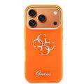 iPhone 17 Pro Max Guess IML 4G Script Metal Logo-deksel - Oransje