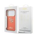 iPhone 17 Pro Max Guess IML 4G Script Metal Logo-deksel - Oransje