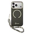 iPhone 17 Pro Max Guess IML Glitter Script Rem-deksel - MagSafe-kompatibel - Svart
