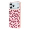 iPhone 17 Pro Max Jaucase leopardprint magnetisk hybriddeksel - Rosa