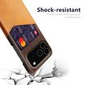 iPhone 17 Pro Max/18 Pro Max KSQ Deksel med Kort Lomme - Oransje
