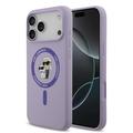 iPhone 17 Pro Max Karl Lagerfeld Karl and Choupette MagSafe-deksel i flytende silikon - Lilla