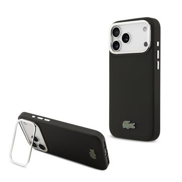 iPhone 17 Pro Max Lacoste Iconic Petit Pique kamerastativ-deksel - MagSafe-kompatibel - Svart