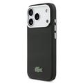 iPhone 17 Pro Max Lacoste Iconic Petit Pique Metal Logo-deksel - MagSafe-kompatibel - Svart