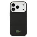 iPhone 17 Pro Max Lacoste Iconic Petit Pique Metal Logo-deksel - MagSafe-kompatibel - Svart