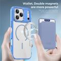 iPhone 17 Pro Max MagSafe-deksel med kortholder - blå / gjennomsiktig