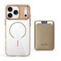 iPhone 17 Pro Max MagSafe-deksel med kortholder - Ørkengull / Gjennomsiktig