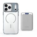 iPhone 17 Pro Max MagSafe-deksel med kortholder - grå / gjennomsiktig