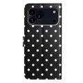 iPhone 17 Pro Max lommebokveske med prikkmønster - svart