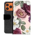 iPhone 17 Pro Max Premium Lommebok-deksel - Romantiske Blomster
