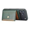 iPhone 17 Pro Max Retro Style Deksel med Lommebok - Grønn