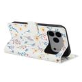 iPhone 17 Pro Max Rombisk blomsterlommebok-etui - fargerike blomster