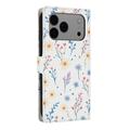 iPhone 17 Pro Max Rombisk blomsterlommebok-etui - fargerike blomster