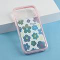 iPhone 17 Pro Max Støtsikkert fargerikt blomstermønster TPU-deksel - rosa