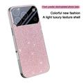 iPhone 17 Pro Max Glitrende Glitter Hybrid-deksel - Rosa