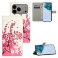 iPhone 17 Pro Max Style Series Lommebok-deksel - Rosa Blomster
