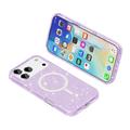 iPhone 17 Pro Max Stylish Glitter Series Hybrid-deksel - MagSafe-kompatibel - Lilla