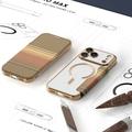 iPhone 17 Pro Max Stilig magnetisk flipp-deksel med RFID-kortspor - brun