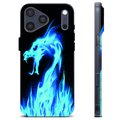 iPhone 17 Pro Max TPU-deksel - Blå Flamme Drage