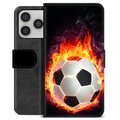 iPhone 17 Pro Premium Lommebok-deksel - Fotballflamme