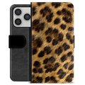 iPhone 17 Pro Premium Lommebok-deksel - Leopard