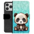 iPhone 17 Pro Premium Lommebok-deksel - Panda