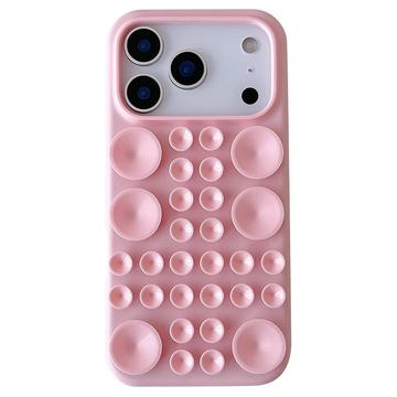 iPhone 17 Pro Silikon-deksel med sugekopp - Rosa