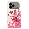 iPhone 17 Pro Style Series Lommebok-deksel - Rosa Blomster
