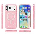 iPhone 17 Pro Stylish Glitter Series Hybrid-deksel - MagSafe-kompatibel - Rosa