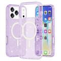 iPhone 17 Pro Stylish Glitter Series Hybrid-deksel - MagSafe-kompatibel - Lilla