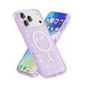 iPhone 17 Pro Stylish Glitter Series Hybrid-deksel - MagSafe-kompatibel - Lilla