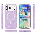 iPhone 17 Pro Stylish Glitter Series Hybrid-deksel - MagSafe-kompatibel - Lilla