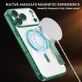 iPhone 17 Pro Stilig magnetisk flipp-deksel med RFID-kortspor - svartgrønn