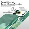 iPhone 17 Pro Stilig magnetisk flipp-deksel med RFID-kortspor - svartgrønn
