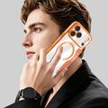 iPhone 17 Pro Stilig magnetisk flipp-deksel med RFID-kortspor - oransje